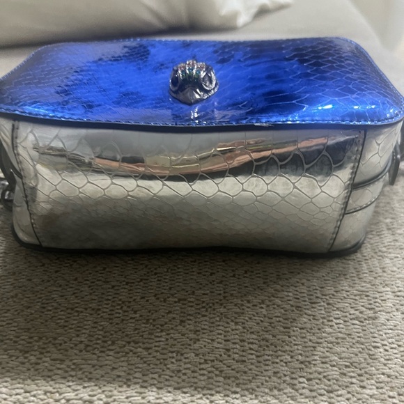 Kurt Geiger London Kensington Crossbody Blue and Silver Designer Women's Bag